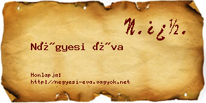Négyesi Éva névjegykártya