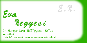 eva negyesi business card